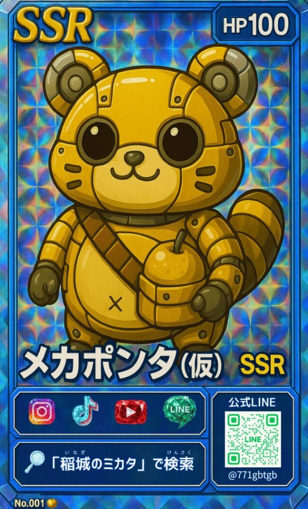 稲城のミカタ_名刺（トレカ風）_メカポンタ（仮）