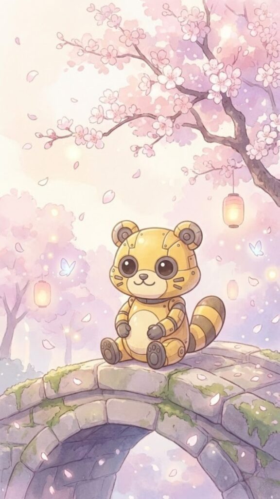 ミカタの壁紙_メカポンタ(仮)_桜の木の下