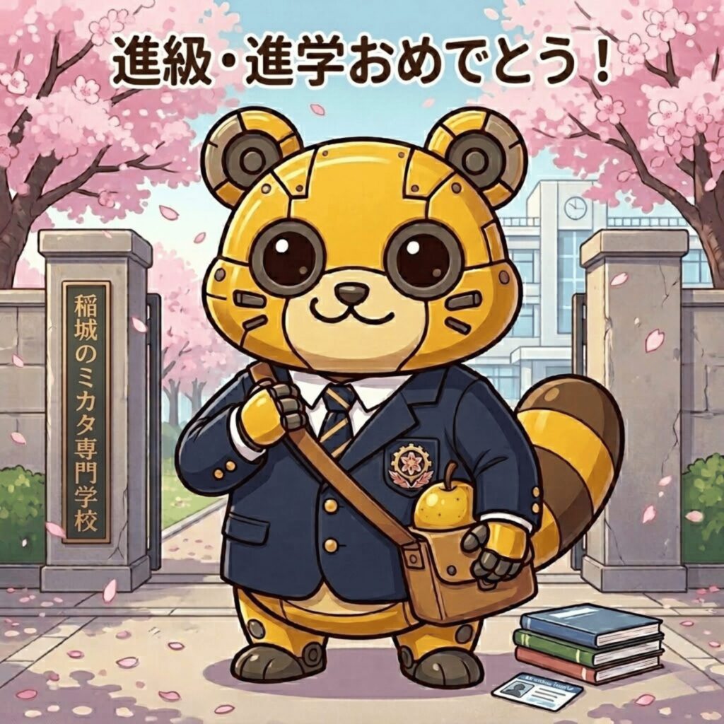 メカポンタ（仮）_進級・進学おめでとう_稲城のミカタ