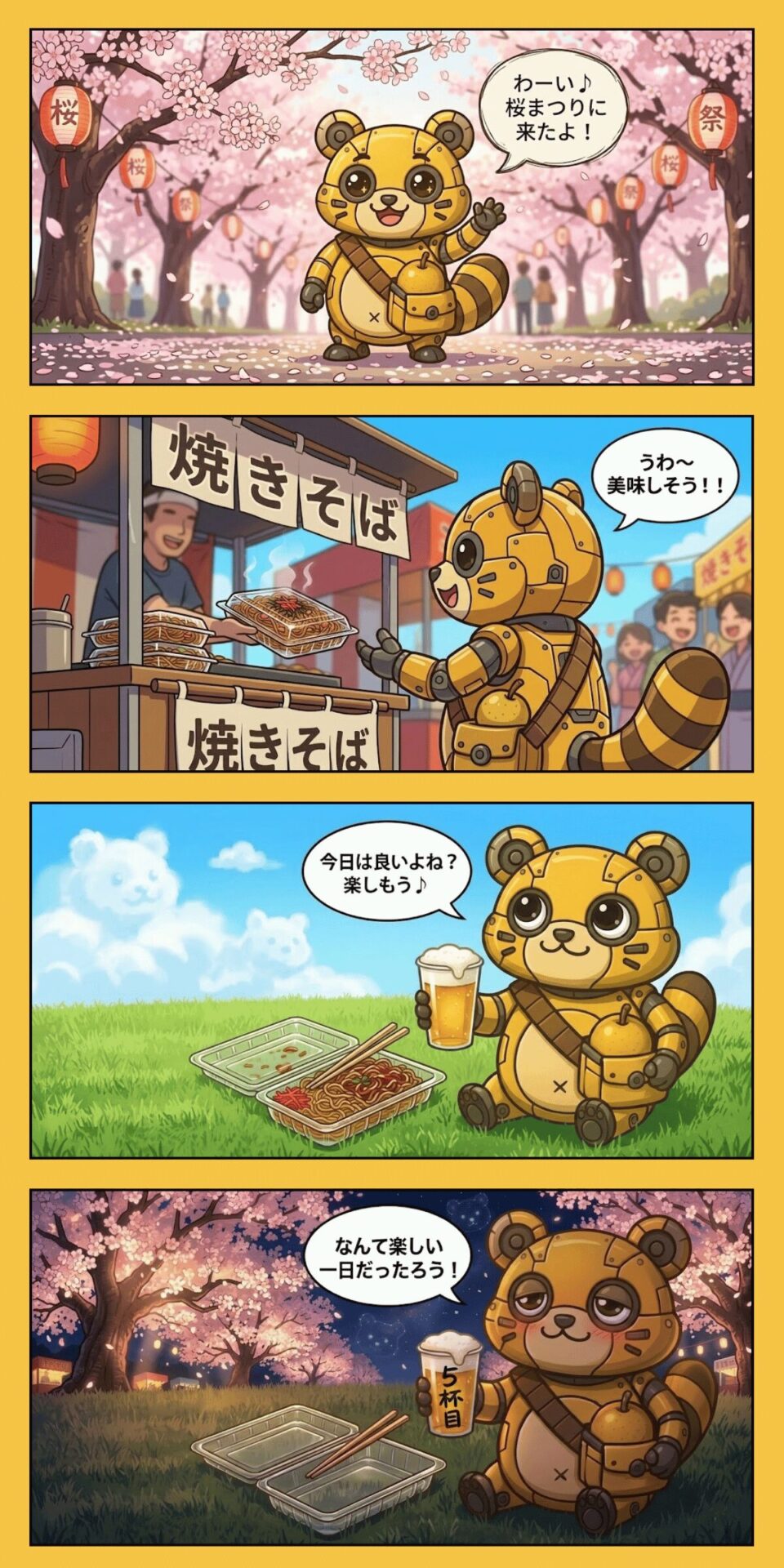 月刊稲城のミカタ_メカポンタ(仮）の4コマ漫画