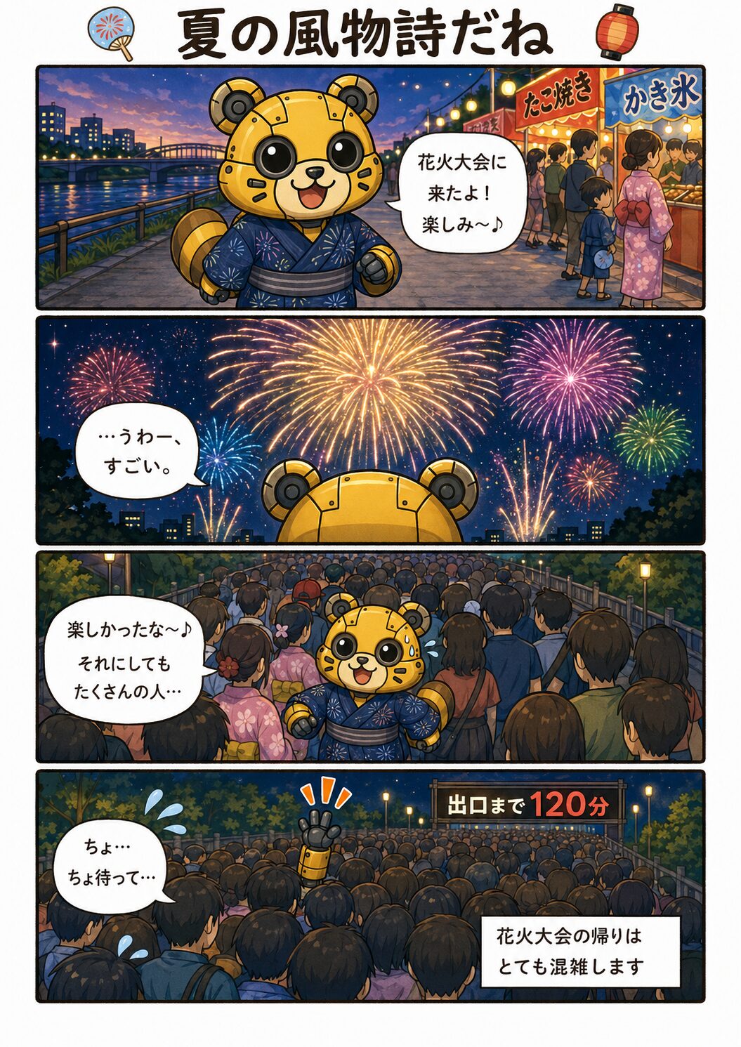 月刊稲城のミカタ_メカポンタ(仮）の4コマ漫画