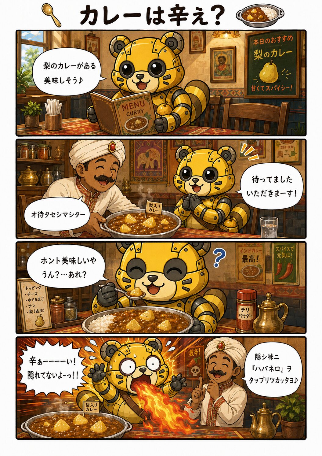 月刊稲城のミカタ_メカポンタ(仮）の4コマ漫画